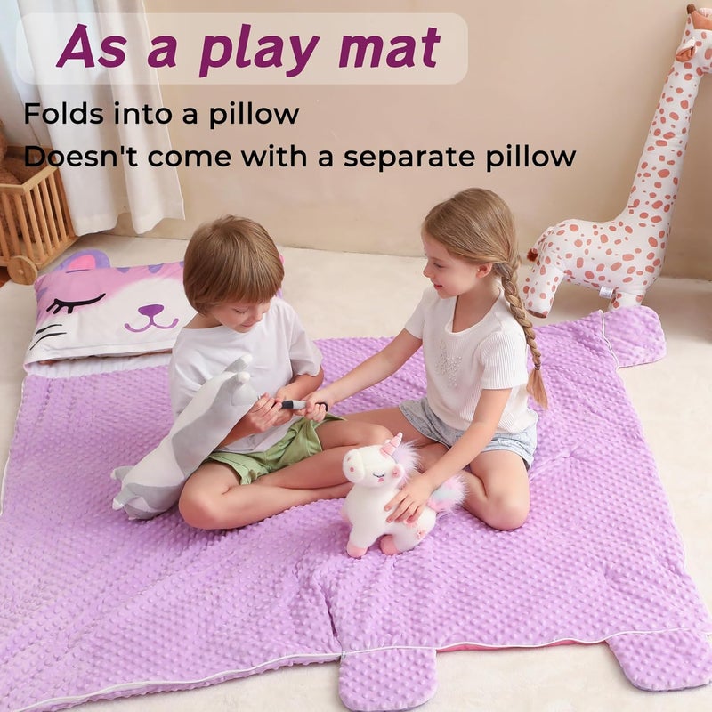 Wizland Sleeping Bag for Kid-Thick Cut Flannel School Mat for Boys and Girls Kindergarten Portable Nap Mats Super Soft, Warm, Cozy, 5.5 Pounds Thickened, 61.8"×28.3" Kid Gift for 3 4 5 6 7 8 9 - Image 5